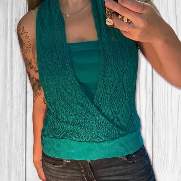 Arden B Dressy Tank Top Style Shirt teal - Picture 1 of 5